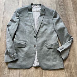 Express Slim Fit Photographer Suit Jacket in Gray Size 40